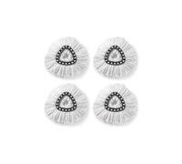 CA Repuesto de trapeador (4 unidades), cabezales compatibles con Vileda Turbo EasyWring and Clean, cabezal de microfibra con flecos, repuesto compatible con Vileda Turbo Mop 4 en 1
