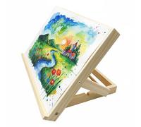 Caballete de dibujo portátil - Caballete de mesa de madera compacto con ajuste de inclinación multiposición, diseño plegable ligero para bocetos, pintura e ilustración, estudio de arte, oficina en