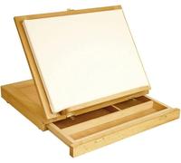 Caballete de escritorio ajustable de madera con cajón de almacenamiento, estante de dibujo de alta calidad para artistas