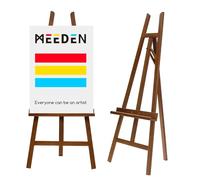 Caballete de exhibición de madera MEEDEN: Caballetes de arte ajustables para letrero, caballete de pintura en marco A para lienzo de hasta 152 cm, ideal para artistas adultos que dibujan pósteres