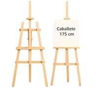 Caballete de madera - Caballete pintura regulable en altura para taller & boda - caballetes plegable niños adultos atril soporte lienzo de suelo trípode 175 cm