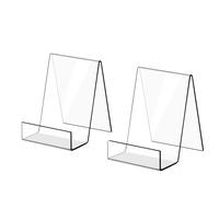 Caballete de soporte para libros de exhibición de acrílico transparente, 1/2/6 Uds., para exhibir álbumes de imágenes, libros, partituras, obras de arte, CD, Etc. Claro 6pcs