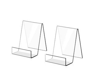 Caballete de soporte para libros de exhibición de acrílico transparente, 1/2/6 Uds., para exhibir álbumes de imágenes, libros, partituras, obras de arte, CD, Etc. Claro 2pcs