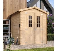 Cabaña de jardín de madera - 196 x 186 x 218 cm / 2,82 m2 - TIMBELA M320C+M320G
