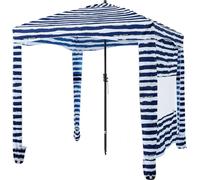 Cabaña para la playa, 1.83 x 1.83 m. Toldo para la playa con pared lateral, protección UPF 50+. Tienda tipo cabaña fácil de montar con bolsillos para arena, sombrilla portátil para proteger del sol, i