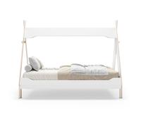 Cabaña tipi 90cm lani blanco y madera natural - conforama