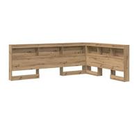 Cabecera De Almacenamiento Con Estante Roble Artesanal 140 Cm Vidaxl
