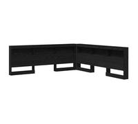 Cabecera De Almacenamiento Con Estante Roble Negro 180 Cm Vidaxl