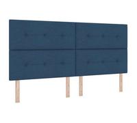 Cabecero Ajustable En Altura Con Cabecera Azul 200 Cm Tela Vidaxl