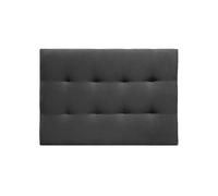 Cabecero alaska tela gris oscuro 105x75cm - conforama
