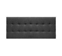 Cabecero alaska tela gris oscuro 160x75cm - conforama