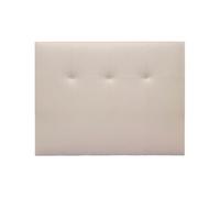 Cabecero athenas piel sintética beige 145x120cm - conforama