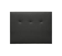 Cabecero athenas piel sintética negro 145x120cm - conforama