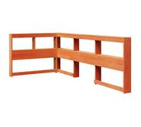 Cabecero Cama Estantería Forma L Marrón Encerado 80 Cm Vidaxl