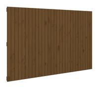 Cabecero Cama Pared Madera Maciza Pino Marrón Miel 185x3x110 Cm Vidaxl