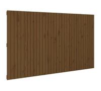 Cabecero Cama Pared Madera Maciza Pino Marrón Miel 204x3x110 Cm Vidaxl