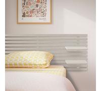 Cabecero con Estantes de Madera reciclada DM Colgante Pared Estilo Palet Japones Beige spikes