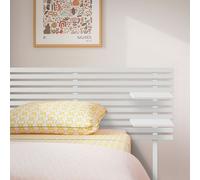 Cabecero con Estantes de Madera reciclada DM Colgante Pared Estilo Palet Japones con Patas Solid white