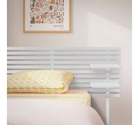 Cabecero con Estantes de Madera reciclada DM Colgante Pared Estilo Palet Japones con Patas White wood