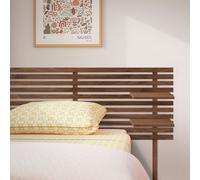 Cabecero con Estantes de Madera reciclada DM Colgante Pared Estilo Palet Japones con Patas Wood walnut