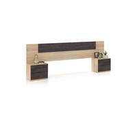 duehome - Cabecero con mesitas Akari Canadian oak - rust