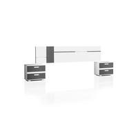 duehome - Cabecero con mesitas Ataneq Air White - graphite