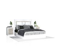 duehome - Cabecero con mesitas Kira Andersen Pine-Grey