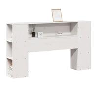 Cabecero De Cama Almacenaje Madera Maciza Pino Blanco 160 Cm Vidaxl
