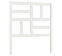 Cabecero de cama blanco 96 x 4 x 104 cm, madera maciza de pino | Diseño moderno para cama sin cabeza, aspecto rústico, combina con cualquier interior