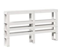 Cabecero De Cama Con Estantes Madera Maciza Pino Blanco 160 Cm Vidaxl