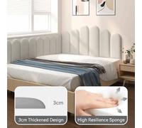Cabecero de Cama de Estilo Nórdico con Respaldo Suave, Panel de Pared Autoadhesivo Anticolisión, Paneles de Pared Despegables y Pegables para Habitación Infantil Pink-20x50cm