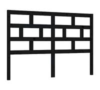 Cabecero de cama de madera maciza pino 166 x 4 x 100 cm, color negro | Diseño elegante, acabado engrasado, fácil limpieza, para cama sin cabeza, dormitorio moderno