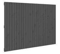 Cabecero De Cama De Pared Madera Maciza Pino Gris 159,5x3x110cm Vidaxl