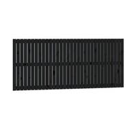 Cabecero De Cama De Pared Madera Maciza Pino Negro 204x3x90 Cm Vidaxl