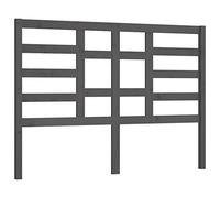 Cabecero de cama gris 126 x 4 x 104 cm, madera maciza de pino | Diseño moderno, dormitorio, marco de cama específico, aspecto rústico