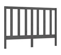 Cabecero de cama gris 146 x 4 x 100 cm, madera maciza de pino | Diseño moderno, panel rústico, para cama sin cabecera, dormitorio