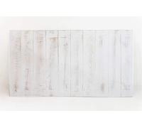 Cabecero de Madera Vintage Blanco Vintage Vertical Sam, Madera, Blanco Vintage, 150CM, Incluye Kit Herrajes. Incluye Imán Personalizable de Regalo.