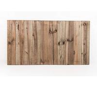 Cabecero de Madera Vintage Envejecido Vertical Sam, Madera, Marrón, 105CM, Incluye Kit Herrajes. Incluye Imán Personalizable de Regalo.