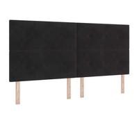 Cabecero Led Con Tiras Led Manual Negro 200 Cm Terciopelo Vidaxl