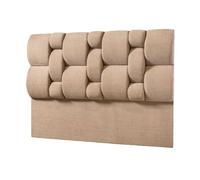 Cabecero sena 160x115x12cm tela marrón - conforama