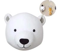 Cabeza de animal para colgar en la pared, bonita decoración de pared de animales de peluche, decoración de pared de guardería de animales, decoración de pared para habitación de niños, niñas,