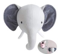 Cabeza de animal para colgar en la pared, bonita decoración de pared de animales de peluche, decoración de pared de guardería de animales, decoración de pared para habitación de niños, niñas,