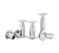 Cabeza de seta redonda de acero inoxidable 304, conjunto semihueco, remache ciego macho y hembra, M5 M6(M5x17mm-20pcs)