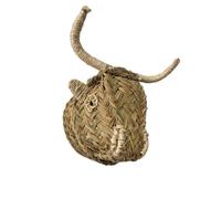 Cabeza de Toro de Esparto - Marca Rigón - Adorno decorativo para pared - Dale a tu hogar un estilo rústico y Boho - Hecho a mano con esparto nacional - Producto natural - Varios tamaños disponibles.