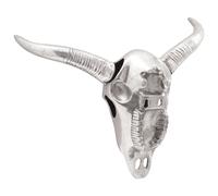 Cabeza de toro montada en la pared vidaXL Plata 49x10x36 cm Aluminio