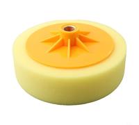 Cabezal de almohadilla de pulido de esponja amarilla de 150 mm, para rueda de pulido de espuma de rosca m16 para cubo de coche y detalles de carrocería, retención de compuestos de alta eficiencia