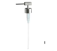 Cabezal de bomba de jabón de acero inoxidable 304 con espejo para boca de botella de 25 mm, dispensación precisa, 2 ml por prensa con tubo de 14 cm para loción o jabón (I)