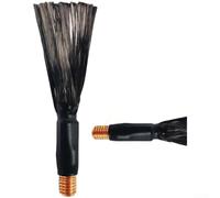 Cabezal de cepillo de limpieza de soldadura M8 M6 Cerdas de fibra de carbono de acero inoxidable para máquina de soldar, eliminación efectiva de marcas negras y óxido en costuras de soldadura, para (A