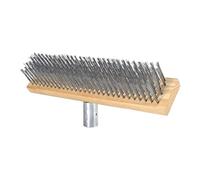 Cabezal de cepillo multiusos de alambre de acero 30 cm, 50 cm, 50 cm | Cepillo resistente para patio al aire libre para exfoliación de cubiertas, terrazas de pavimento y garaje para manchas de