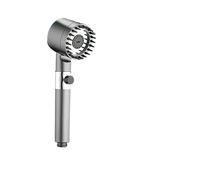 Cabezal De Ducha Cabezal de ducha con filtro de alta presión, rociador ajustable de 3 modos con cepillo de masaje, grifo de lluvia, juego de ducha(Grey Shower Bracket)